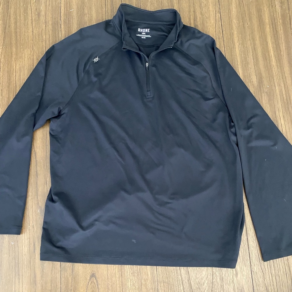 Rhone Black Lightweight Shirt Jacket with Stand-Up Collar